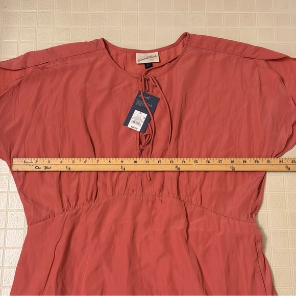 Universal Thread Coral Tie-Front Blouse - Picture 3 of 4